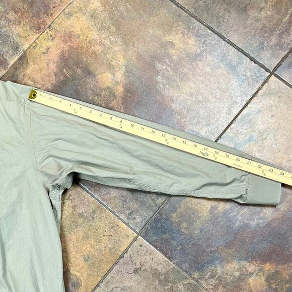 Banana Republic Long Sleeve 100% Cotton Green Button Down Dress Shirt Large - Picture 7 of 9